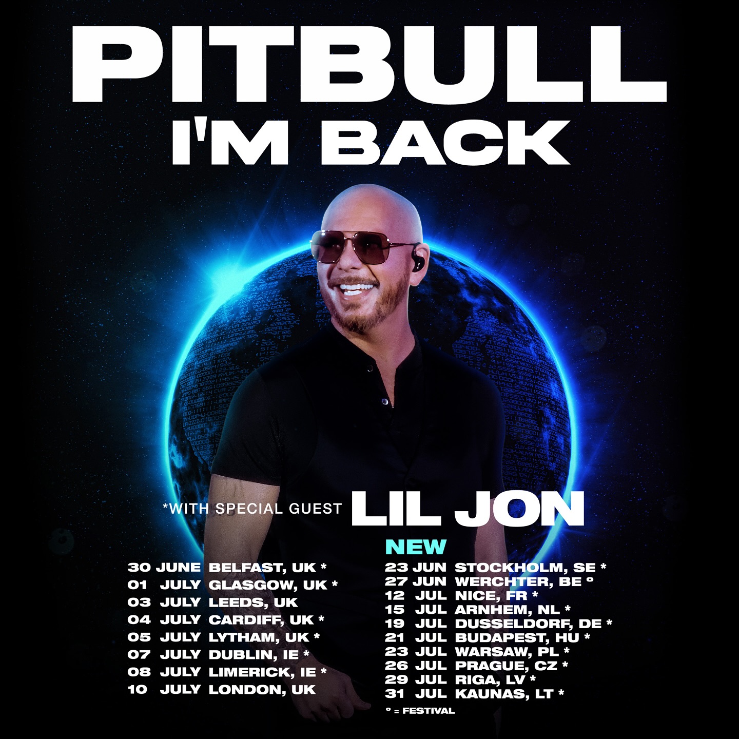 Pitbull Im Back Tour Poster 2026